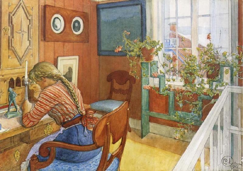 Carl Larsson Writing Letters China oil painting art